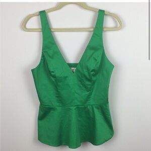 ISO ARDEN B KELLY GREEN PEPLUM TOP